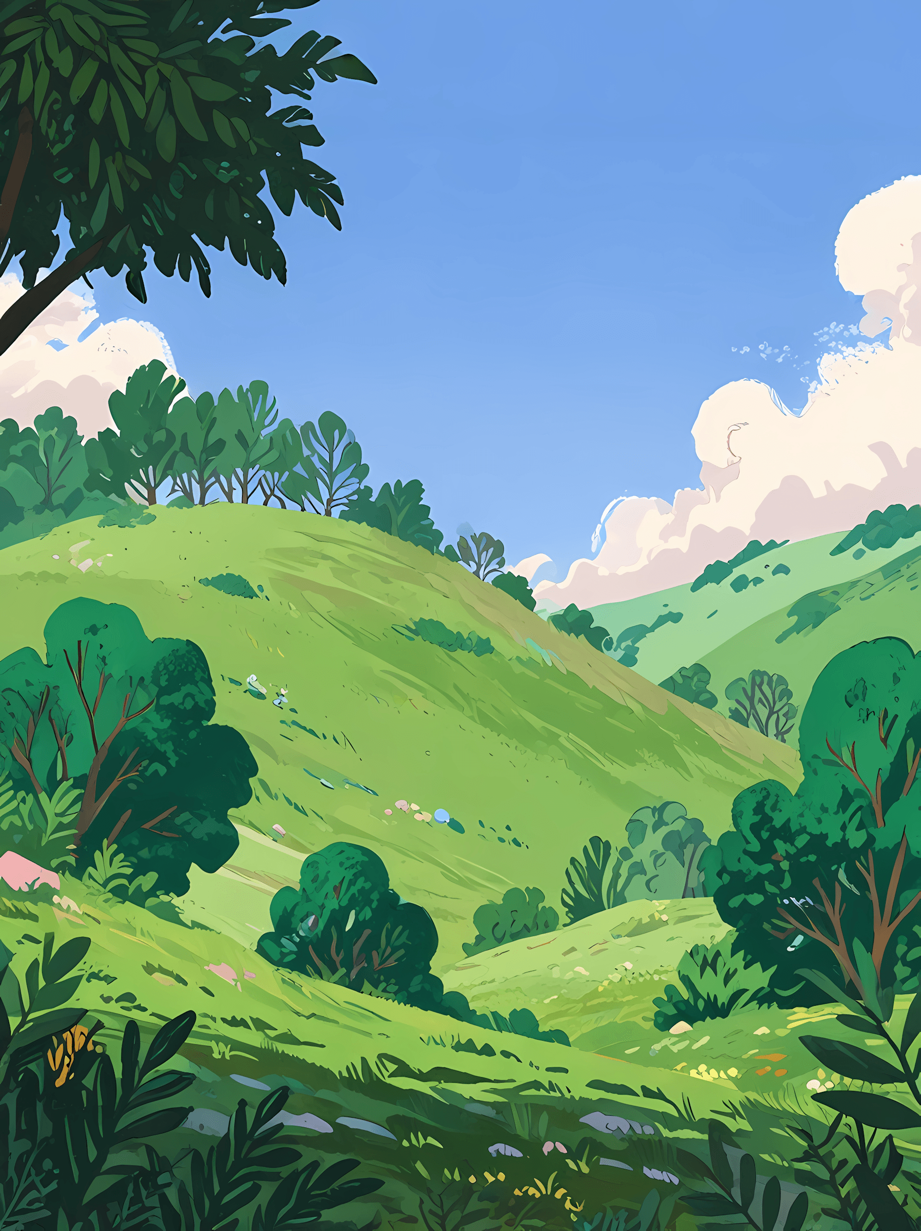 Lush green landscape
