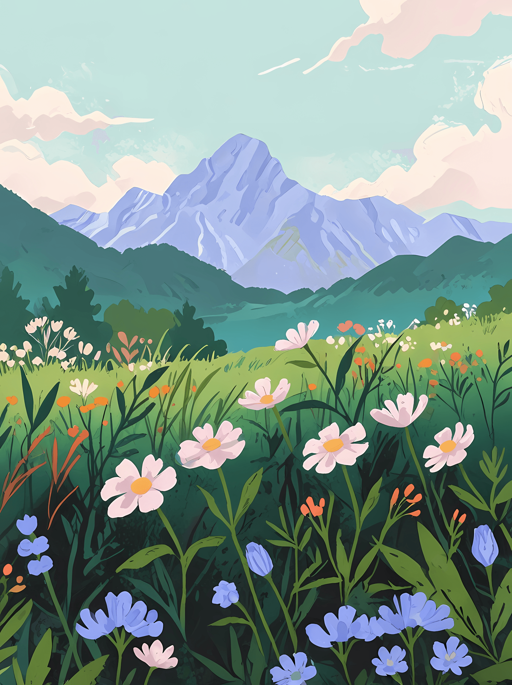 Serene mountain landscape