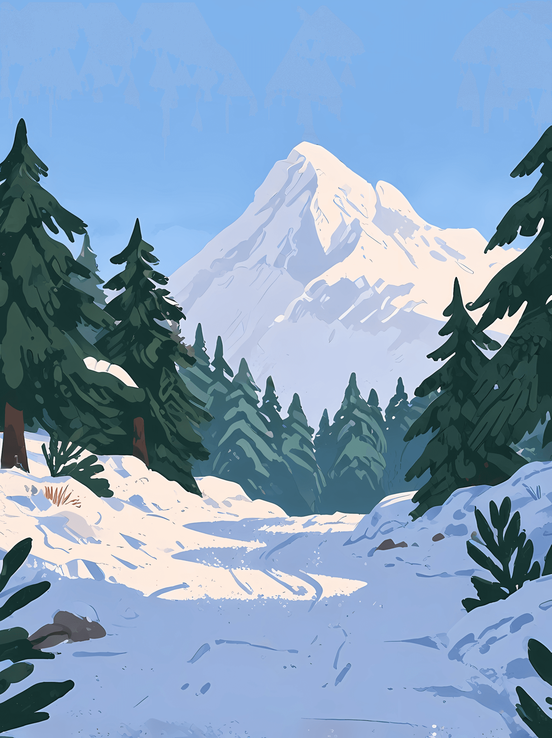 Serene winter landscape